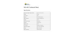 Prairie - Model MA-405 - Moisture Analyzer - Brochure