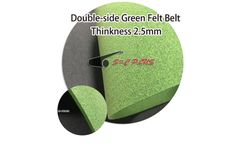 SCplus - Model 2.5mm - Double-Side Green Felt Belt for Fatbed Digital Cutter