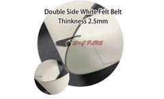 SCplus - Model 2.5mm - Double-Side White Felt Belt