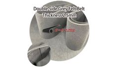 SCplus - Model 2.5mm - Double-side Grey Felt Belt