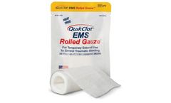 QuikClot - Model EMS Rolled Gauze - Sterile, Soft White 3 in. x 4 ft. Nonwoven Hemostatic Gauze