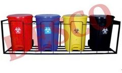 Desco - Model 55L-WBFR - Color Coded Waste Bin