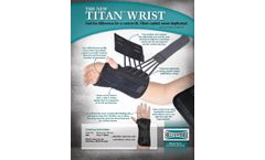 Weber Titan - Model 450, 452 - Wrist Lacing Orthosis - Brochure