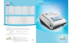 EDAN - Model i15 - Blood Gas and Chemistry Analyzer - Datasheet