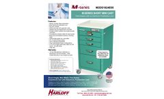 Harloff - Model M3DS1824E05 - Narrow Anesthesia Cart - Technical Specifications  Brochure