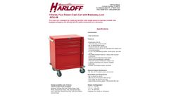 Harloff - Model V24-4B - Four Drawer Crash Cart with Breakaway Lock - Technical Specifications  Brochure