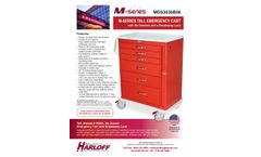 Harloff - Model MDS3030B06 - Tall Emergency Cart - Technical Specifications  Brochure