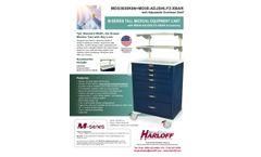 Harloff - Model MDS3030K06+MD30-ADJSHLF2-XBAR - Tall Standard Width Six Drawer Monitor Medical Equipment Cart with Key Lock - Brochure