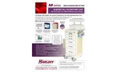 Harloff - Model MDS1830K06+MD18-PHB - Tall Height Mini Width Six Drawer Phlebotomy Cart with Standard Key Lock - Brochure