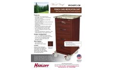Harloff - Model WV240PC-CM - 240 Capacity Wood Vinyl Punch Card Medication Cart - Brochure