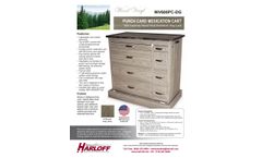 Harloff - Model WV600PC-DG - 600 Capacity Wood Vinyl Aluminum Punch Card Medication Cart - Brochure