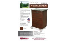 Harloff - Model WV6520-CM - Four Drawer, Key Lock Tall Wood Vinyl Medical Cart - Brochure