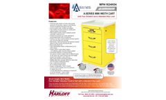 Harloff - Model MPA1824K04 - Narrow Aluminum Key Lock Short Height Four Drawers Isolation Cart - Brochure