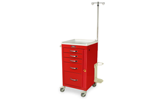 Harloff - Model MDS1830B06 - M-Series Narrow Width Six Drawer Emergency Cart, Tall Height, Breakaway Lock