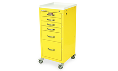 Harloff - Model M3DS1830K16 - M-Series Tall Infection Control Mini Cart, Six Drawers, Key Lock