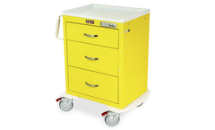 Harloff - Model MDS2424E03-M-Series - Short Isolation Cart, Medium Width, Three Drawers, E-Lock