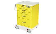 Harloff - Model MDS2424E05-M-Series - Short Isolation Cart, Medium Width, Five Drawers, E-Lock
