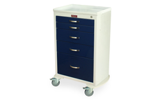 Harloff - Model MDS2430K15 - M-Series Tall Anesthesia Cart, Medium Width, Five Drawers, Key Lock