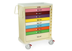 Harloff - Model MDS3030B09PED-M-Series - Tall Pediatric Crash Cart, Standard Width, Nine Drawers