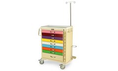 Harloff - Model MDS3030B09PED-EMG - M-Series Tall Medical Pediatric Emergency Cart with Basic Emergency Accessory Package