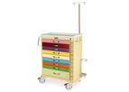 Harloff - Model MDS3030B09PED-EMG-M-Series - Tall Medical Pediatric Emergency Cart with Basic Emergency Accessory Package