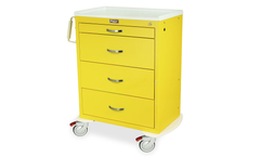 Harloff - Model MDS3030K04 - Tall Isolation Cart with Four Drawers and a Key Lock