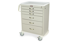 Harloff - Model MDS3030K06 - Tall Procedure Cart with Six Drawers and a Key Lock