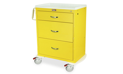 Harloff - Model MDS3030K03 - Tall Isolation Cart with Three Drawers and a Key Lock