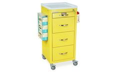 Harloff - Model M3DS1830K04-PPE - Isolation Cart Four Drawers with a Standard Key Lock