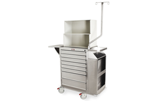 Harloff - Model 6025-TC - Stainless Steel Cast Cart with Top Shelf