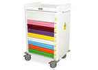 Harloff - Model MR9B-PED - MR-Conditional Pediatric Cart with Nine Drawers and Breakaway Drawer Locks