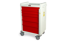 Harloff - Model MR6B - MR-Conditional Emergency Cart with Six Drawers and a Breakaway Lock