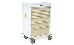 Harloff - Model MR6K - MR-Conditional Anesthesia Cart with Six Drawers and a Key Lock