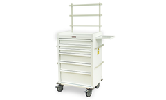 Harloff - Model MR6K-MAN - MR-Conditional Anesthesia Cart with Six Drawers, Key Lock & Specialty Package