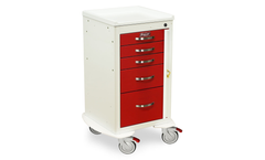 Harloff - Model MPA1824B05 - Narrow Five Drawer Aluminum Crash Cart