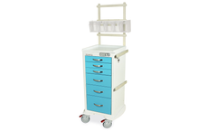 Harloff - Model MPA1830E06+MD18-ANS - Narrow Aluminum Anesthesia Cart