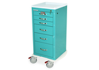 Harloff - Model MPA1830K06 - Narrow Lightweight Six Drawer Anesthesia Cart