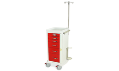 Harloff - Model MPA1830B06+MD18-EMG - Narrow Aluminum Crash Cart