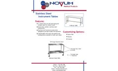 Novum - Model IT-201634-BS - Instrument Tables - Brochure