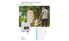 Deye - Model SUN-1.5/2/3K-G - Single Phase String Inverter - Brochure