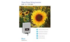 Deye - Model SUN-12/15K-G03 | 12-15KW | 2 MPPT - Three Phase String Inverter - Brochure