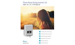 Deye - Model SUN-10/12/15K-G03-LV | 10-15KW | 127/220Vac - Three Phase String Inverter(LV) - Brochure