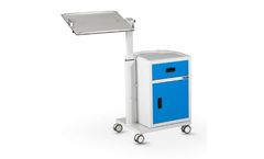 Schroder - Model BSOB 123 - Bedside Cabinet with Overbed Table, Metal