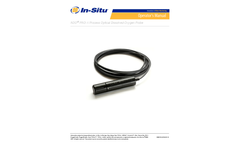 In-Situ - Model RDO BLUE - Optical Rugged Dissolved Oxygen Sensor - Operator Manual