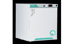 White Diamond - Model PR011WWWLH/0 - 1 CU. FT. Freestanding Solid Door Countertop Refrigerator-Left Hinged