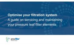 Amafilter Servicing Pressure Filter Leaves - Video