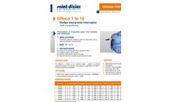 Saint-Dizier - Model Sambre - ACR 1 to 10 - Stainless Steel Sludge Trap / Grease Interceptor- Brochure