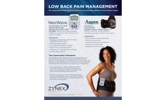 Aspen Horizon - Model 637 LSO - Low Back Pain Management Device - Brochure