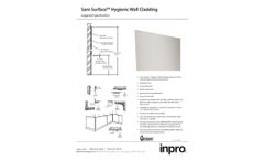 Specifications - Sani-Surface Hygienic Wall Cladding