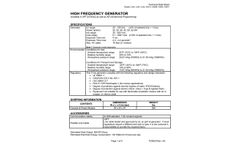 Amrad Medical - Model E Series - Radiology Generator - Brochure